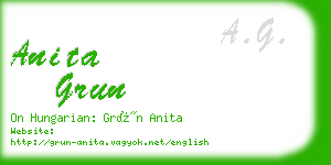 anita grun business card